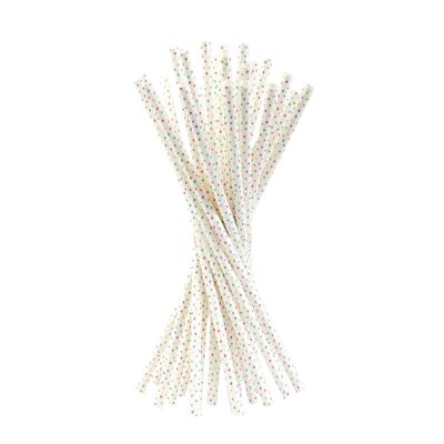 Polka Dots Paper Straw - Pack of 200