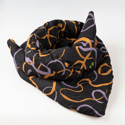 Black Printed Scarf