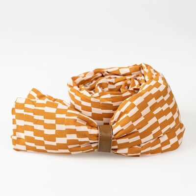 Brown and White Duck Down Scarf
