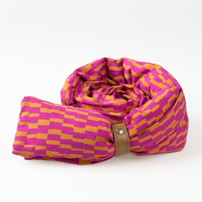 Brown and Purple Duck Down Scarf