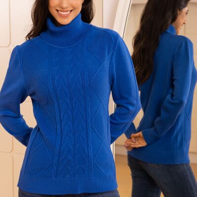 knitted turtleneck sweater with long sleeves, regular fit
