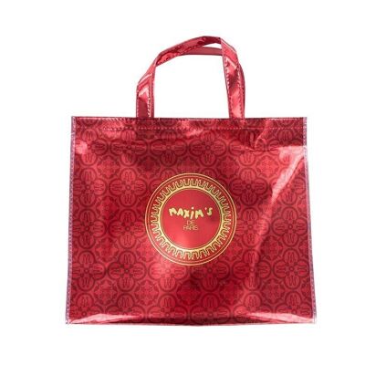Maxim's rote Einkaufstasche
