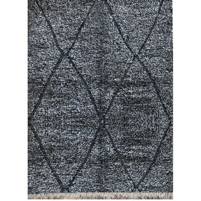 Authentic Moroccan Berber rug gray wool Jemaa