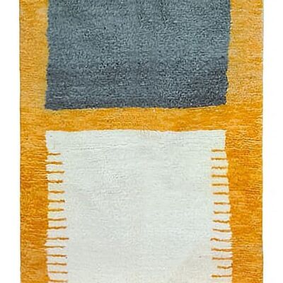Berber Azizal bunter Teppich aus reiner Wolle 133 x 210 cm