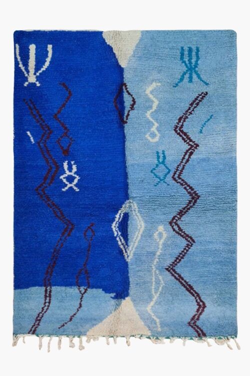Tapis berbère Azizal coloré pure laine 163 x 223 cm
