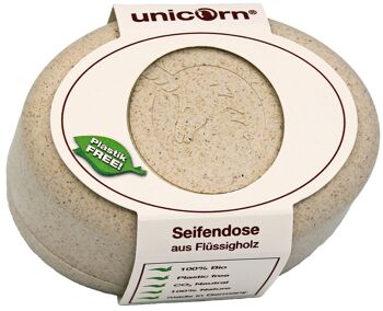 boîte à savon unicorn® en bois liquide, grande 12