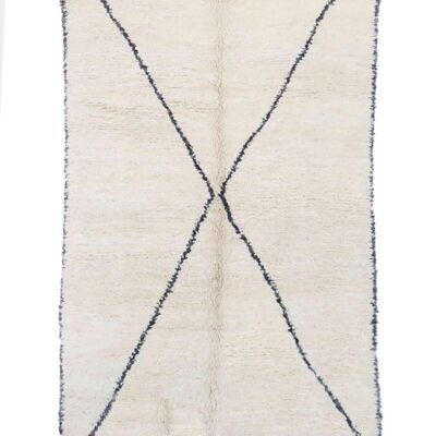 Pure wool Moroccan Berber rug 143x214