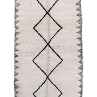 Alfombra bereber marroquí de pura lana 166x268