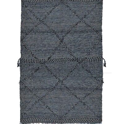 Authentic Moroccan Berber carpet gray wool Souk