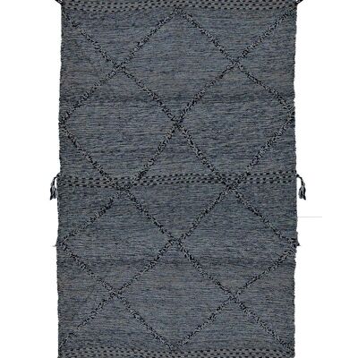 Auténtica alfombra bereber marroquí Zoco de lana gris