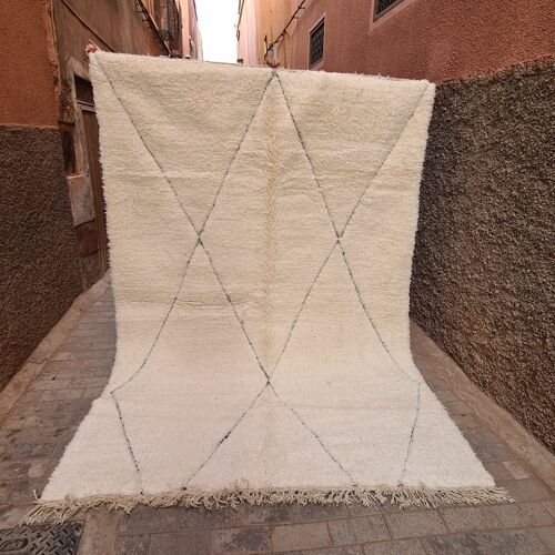 Tapis berbere Beni Ouarain pure laine 200 x 290 cm