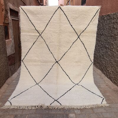 Beni Ouarain Berberteppich aus reiner Wolle, 200 x 300 cm