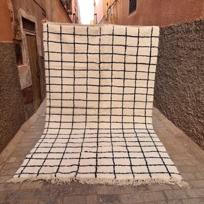 Alfombra bereber Beni Ouarain de pura lana 200 x 305 cm