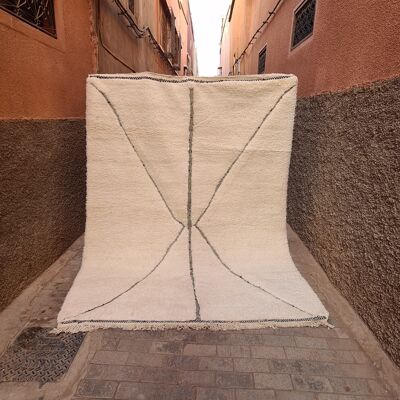 Tappeto berbero Beni Ouarain in pura lana 200 x 310 cm