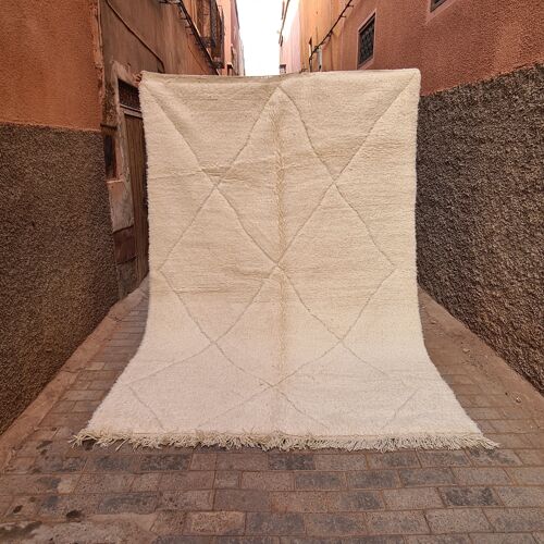 Tapis berbere Beni Ouarain pure laine 203 x 300 cm