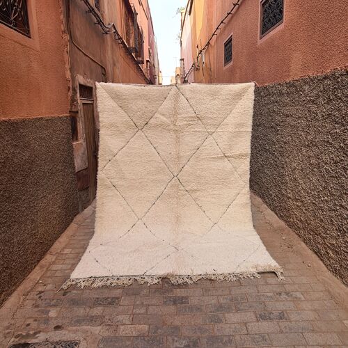 Tapis berbere Beni Ouarain pure laine 205 x 300 cm