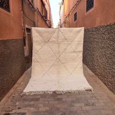 Beni Ouarain Berberteppich aus reiner Wolle, 205 x 300 cm