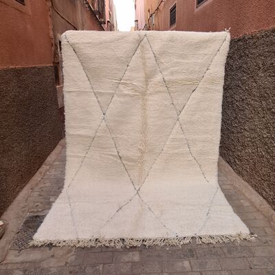 Beni Ouarain Berberteppich aus reiner Wolle, 206 x 297 cm