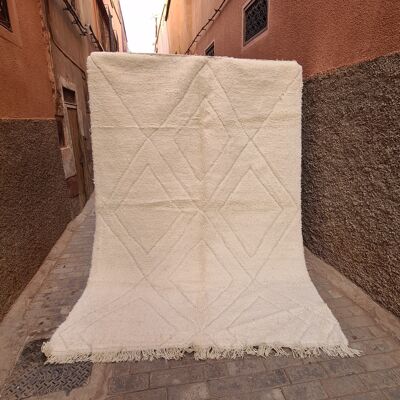 Beni Ouarain Berberteppich aus reiner Wolle, 207 x 296 cm