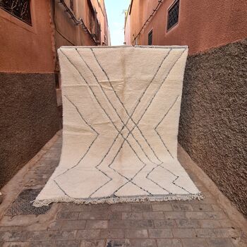 Tapis berbere Beni Ouarain pure laine 210 x 300 cm 1