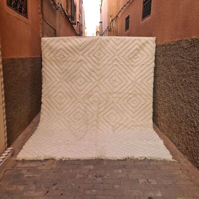 Tappeto berbero Beni Ouarain in pura lana 252 x 334 cm