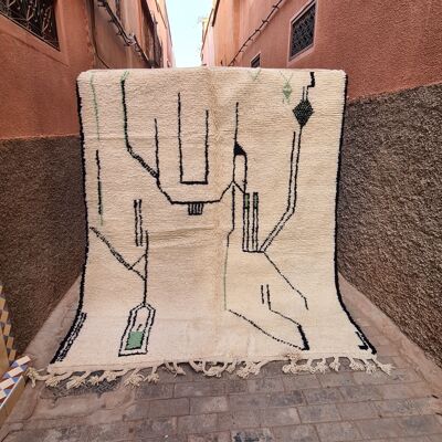 Beni Ouarain pure wool Berber rug 238 x 285 cm