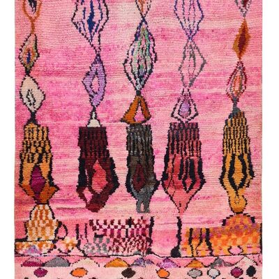 Berber Boujaad bunter Teppich aus reiner Wolle, 210 x 300 cm