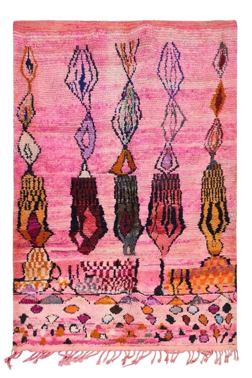 Tapis berbère Boujaad coloré pure laine 210 x 300 cm VENDU