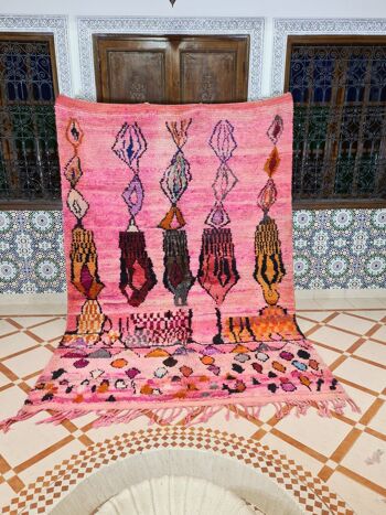 Tapis berbère Boujaad coloré pure laine 210 x 300 cm VENDU 5