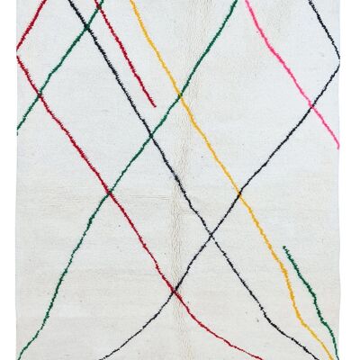 Colorful pure wool Berber rug 160 x 255 cm