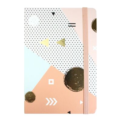 A5 Abstract Notebook - Rose Gold