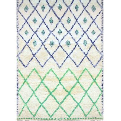 Auténtica alfombra bereber marroquí en lana Majorelle