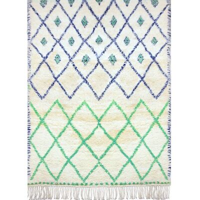 Auténtica alfombra bereber marroquí en lana Majorelle