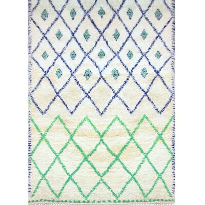 Auténtica alfombra bereber marroquí en lana Majorelle