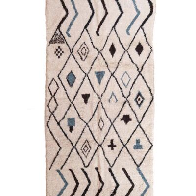 Marokkanischer Berberteppich aus reiner Wolle, 144 x 265 cm, VERKAUFT