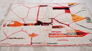 Tapis Berbere marocain pure laine 145 x 259 cm 5