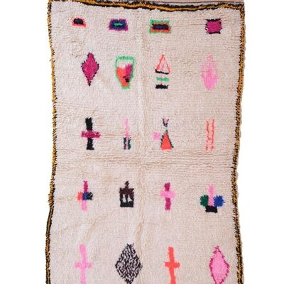 Marokkanischer Berberteppich aus reiner Wolle, 149 x 228