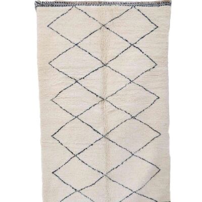 Marokkanischer Berberteppich aus reiner Wolle, 158x256