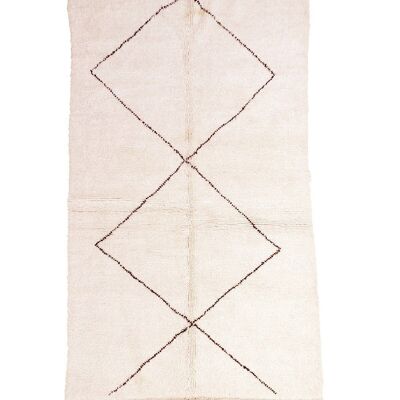 Alfombra bereber marroquí de pura lana 161 x 267 cm