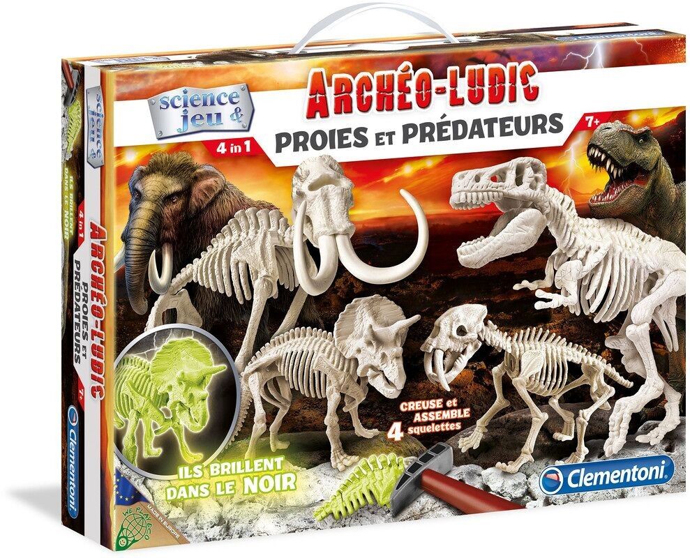 CLEMENTONI - Coffret 4 En 1 Archéo Ludic Phosphorescent