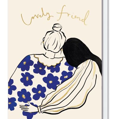 Girls Hugging Birthday Card