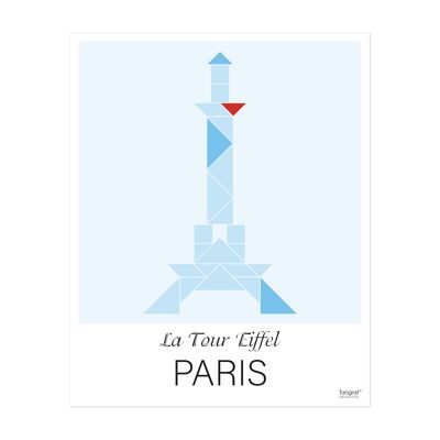 Poster della città di PARIGI La Torre Eiffel - 50x40 cm 350gr