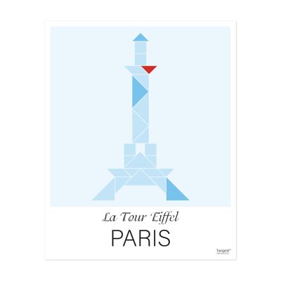 PARIS Stadtposter Der Eiffelturm - 50x40 cm 350gr