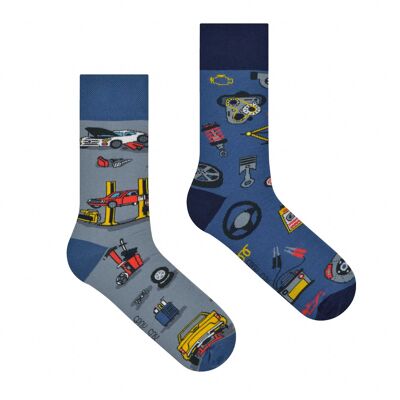 Car mechanic socks - casual mismatched socks