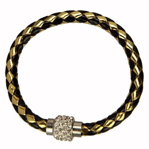 Armband mit Magnetverschluss, Gold-Schwarz