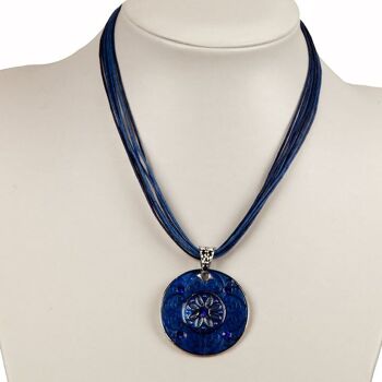 Collier ruban Domi, bleu 1