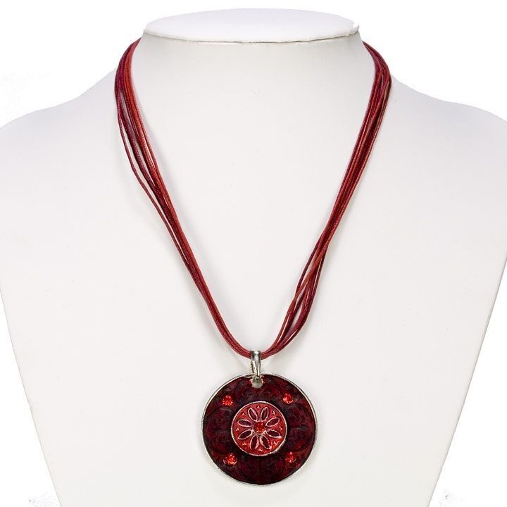 Collana a nastro Domi, rosso