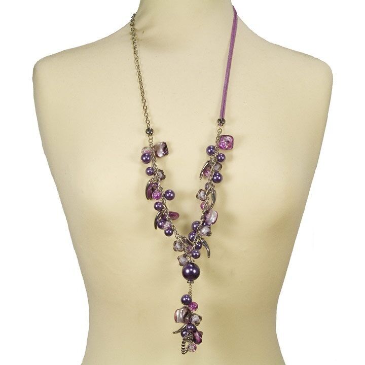 Collana di moda stravagante, viola