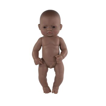 Miniland Poupées: LATIN AMERICAN BABY BOY DOLL 32cm, vanilla scented, waterproof, sex doll, in resin. Made in Spain, 10m + 1