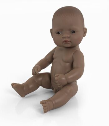 Miniland Poupées: LATIN AMERICAN BABY BOY DOLL 32cm, vanilla scented, waterproof, sex doll, in resin. Made in Spain, 10m + 2
